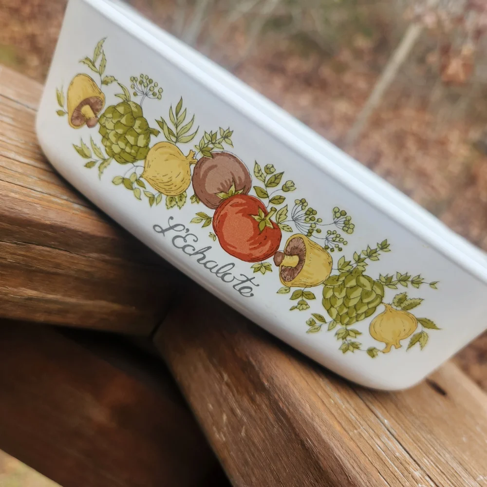Vintage Corningware Spice Of Life 1 Qt Baking Dish A1B W/ Pyrex Lid
